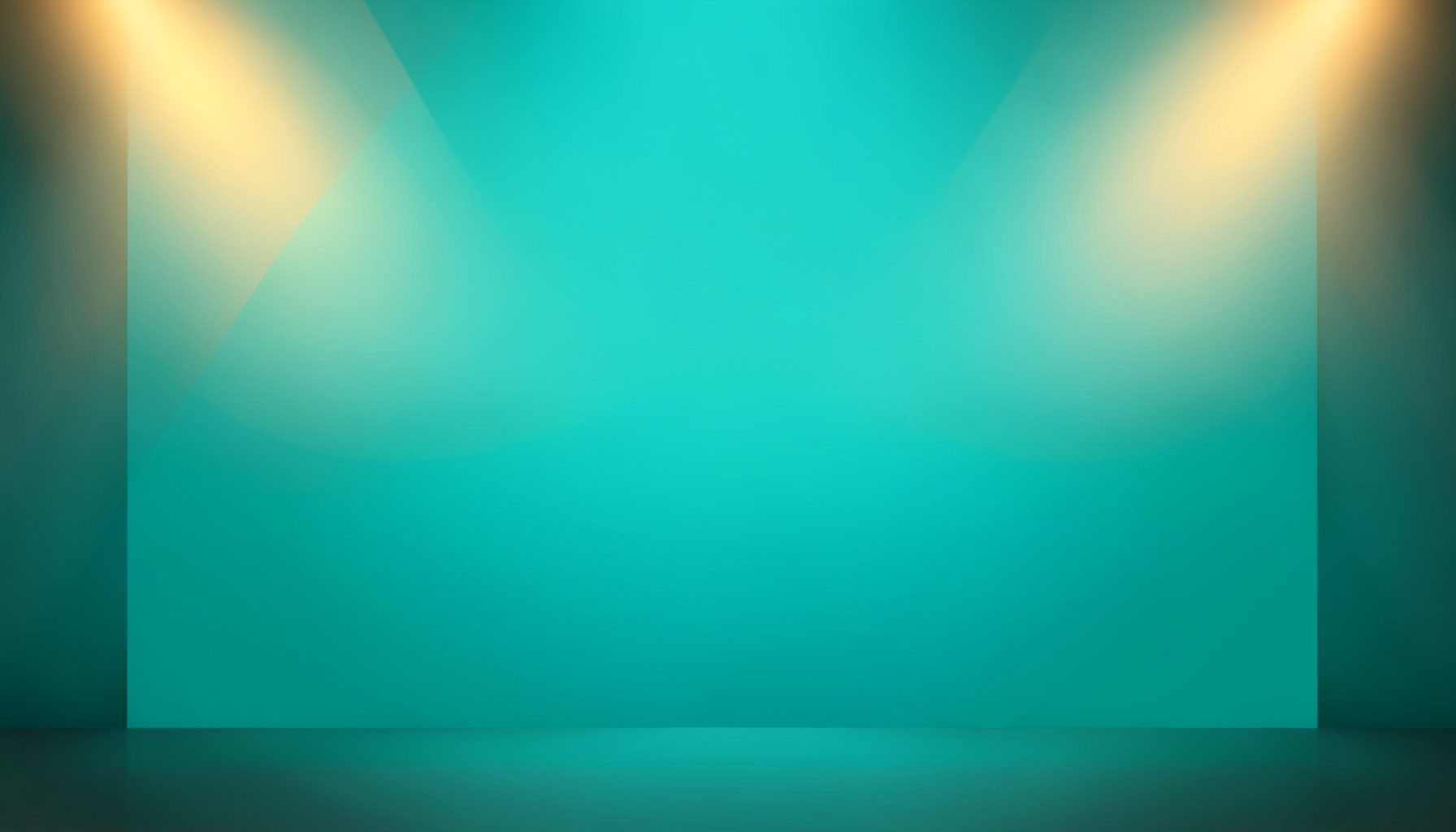 Soft teal gradient panel suggesting a variety show studio backdrop with warm light accents